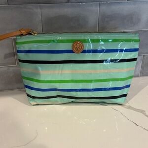 Tory Burch Multicolor Striped Cosmetic Bag
